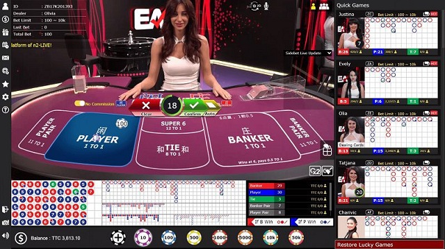 Fun88 7 Dịch vụ Casino được chia thành nhiều sảnh chơi khác nhau
