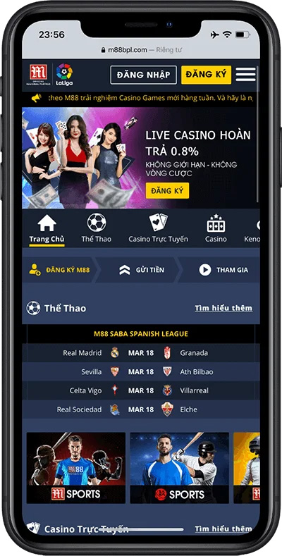 M88 10 Giải trí bằng điện thoại cùng nhà cái M88 với độ tiện lợi cao